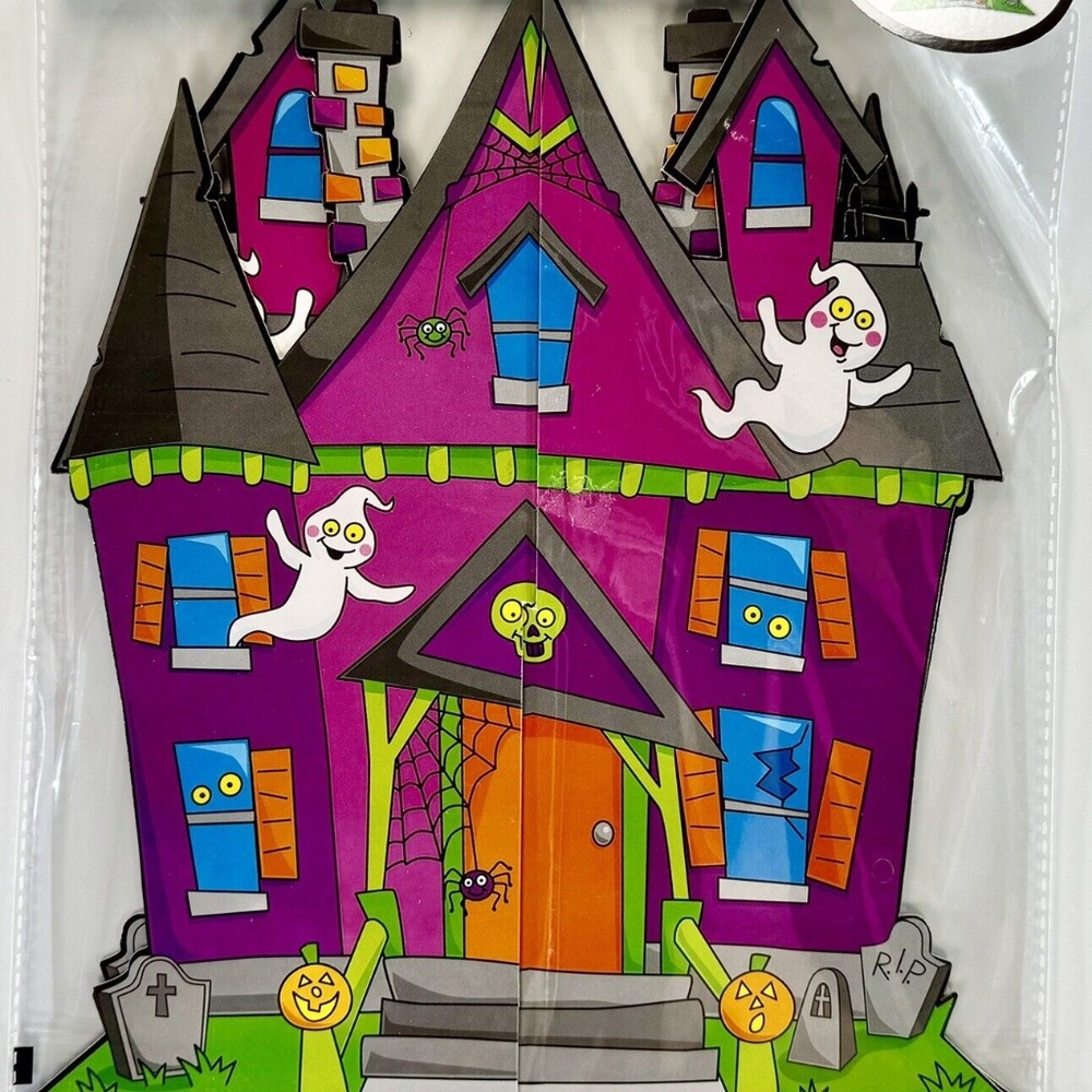 Vintage Halloween Haunted House New 3-D Table Centerpiece Party Decor Ghosts